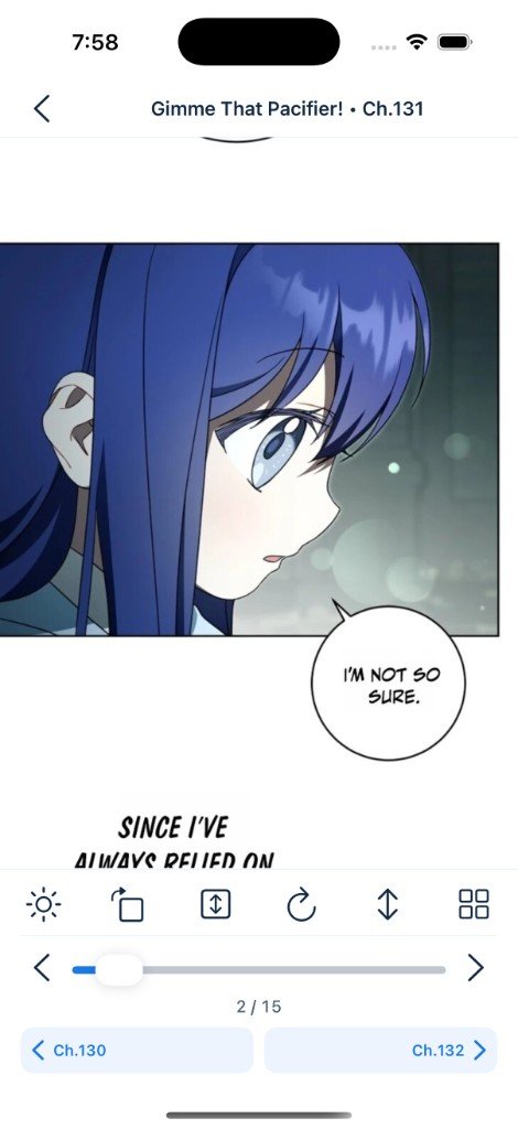 Manga reader screen